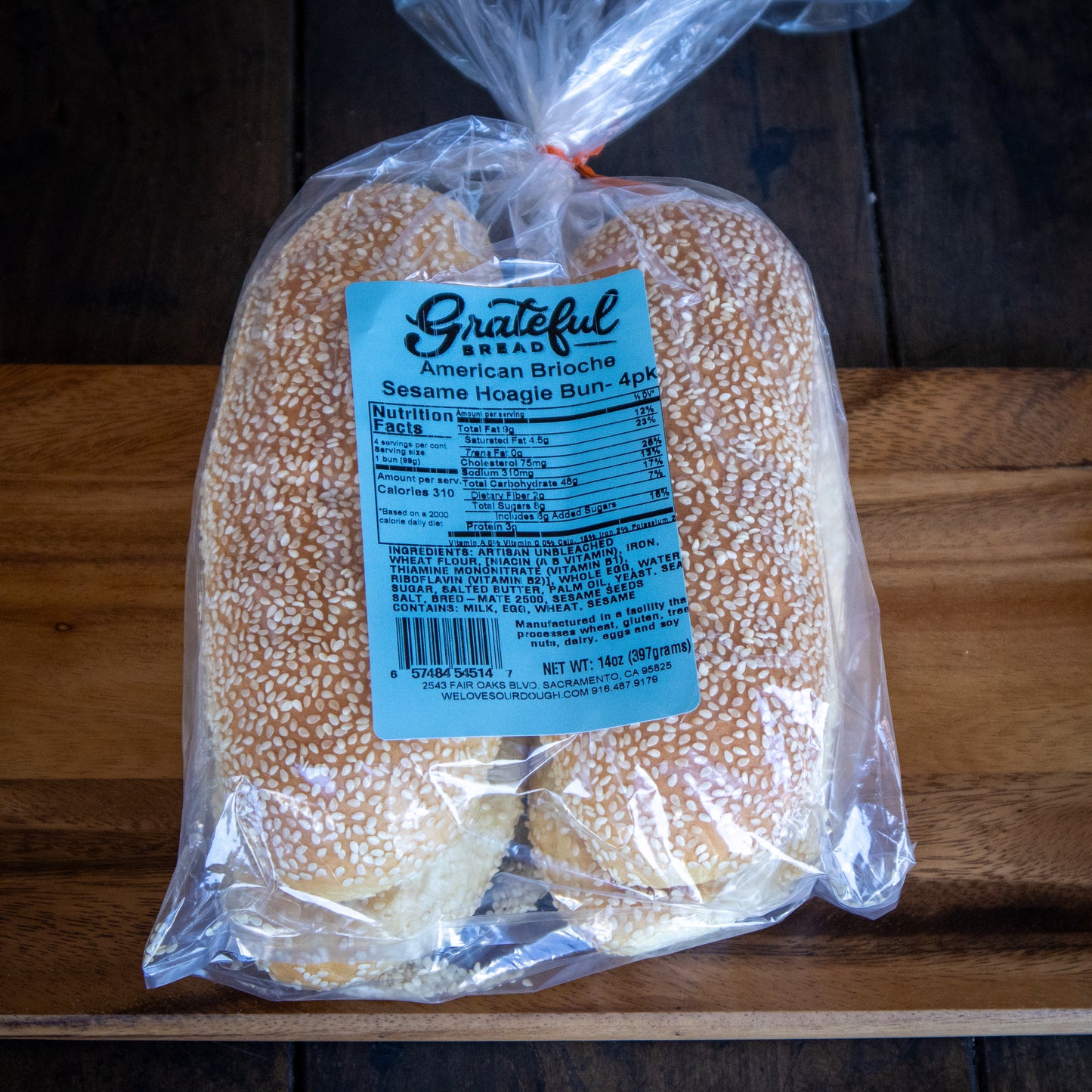 American Brioche Sesame Hoagie - 4 Pack