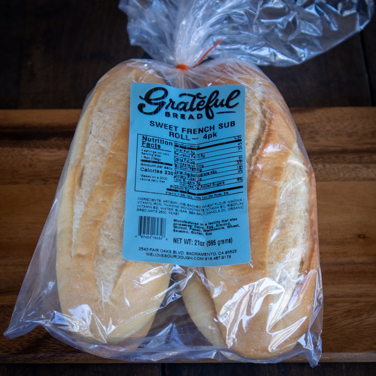 Sweet French Sub Roll - 4 Pack