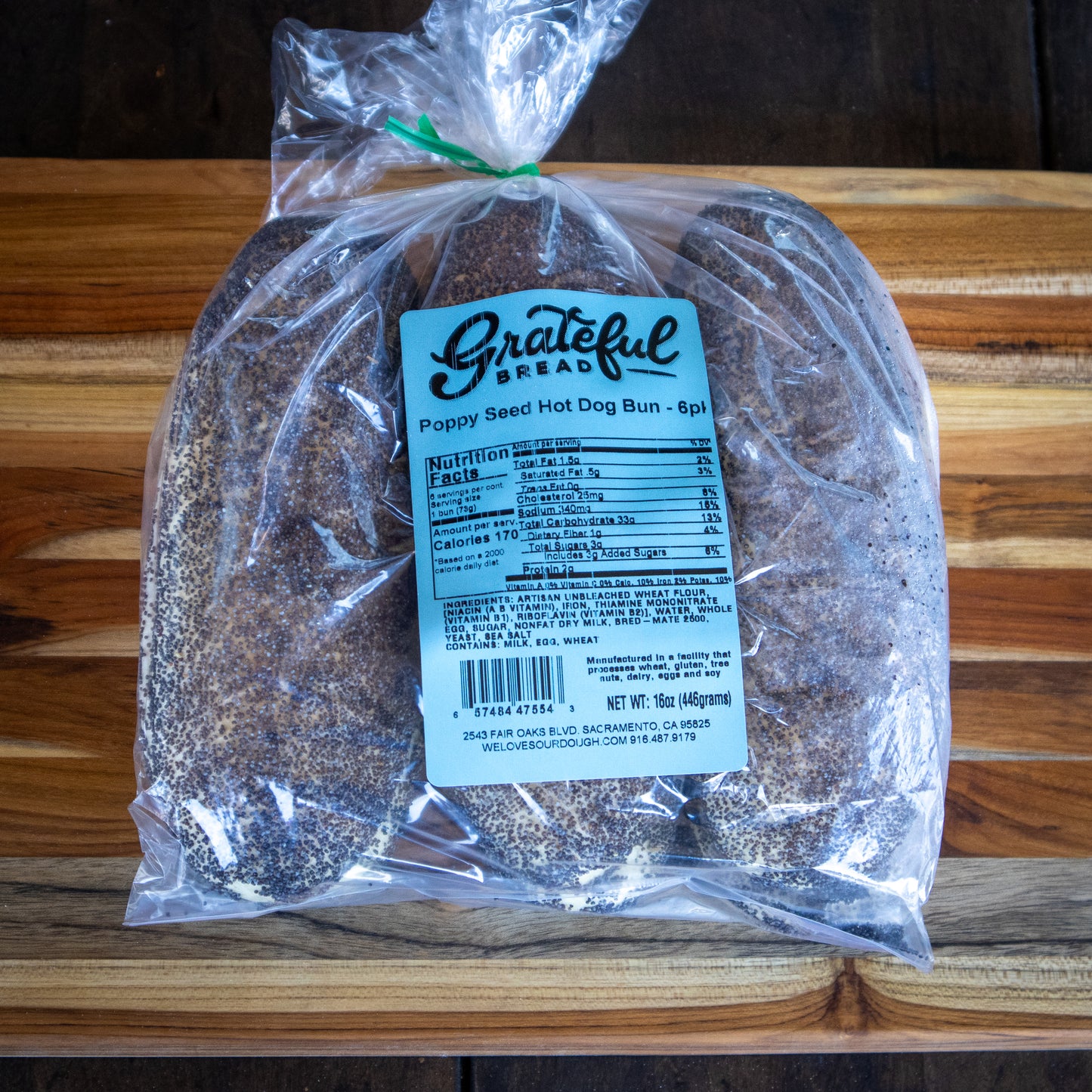 Poppyseed Hot Dog Bun - 6 Pack
