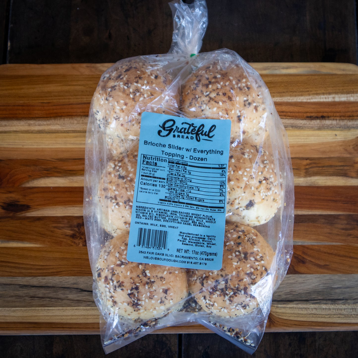 Brioche Sliders Everything Topping - Dozen