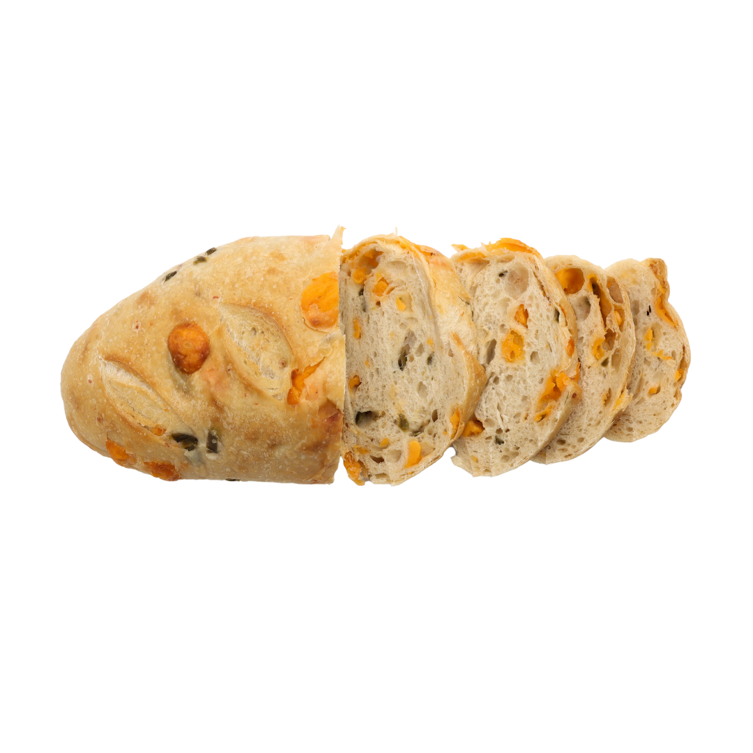 Jalapeño Cheddar Sourdough Batard