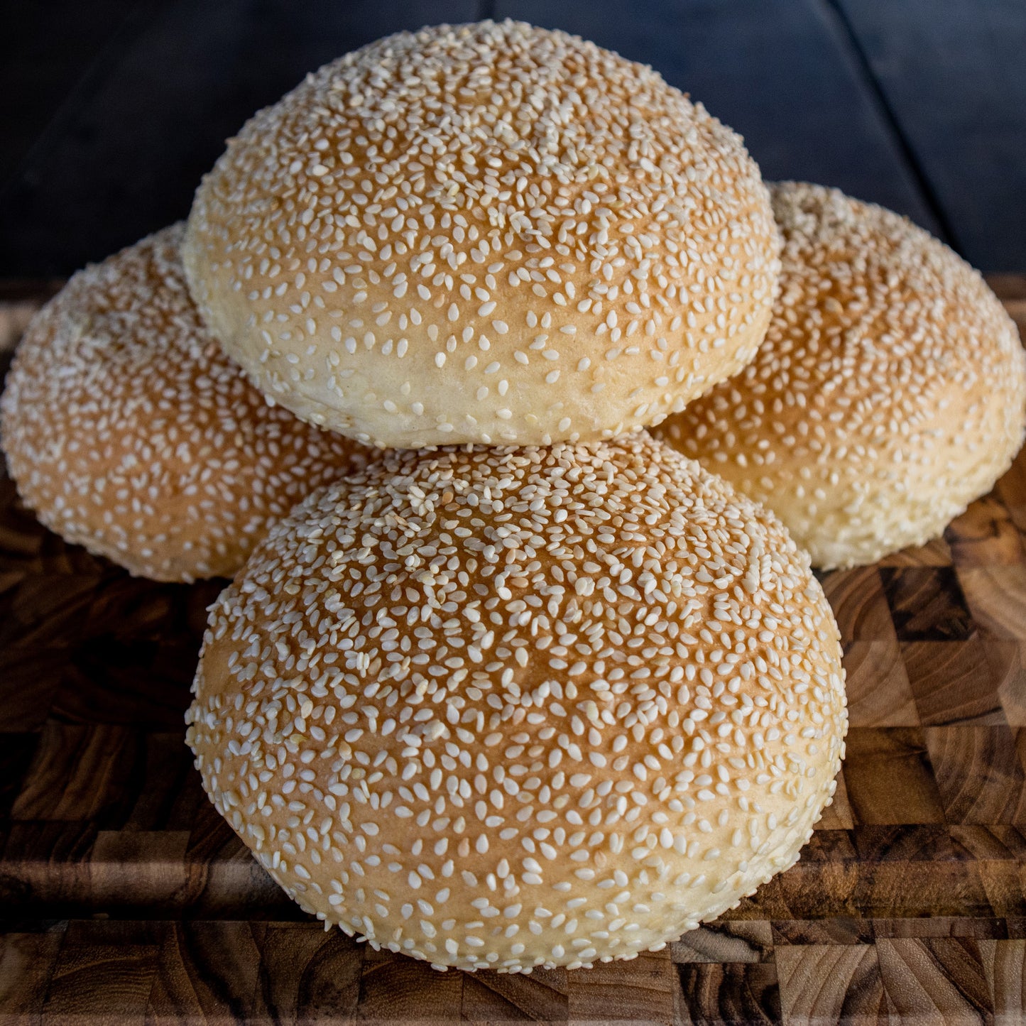 Sesame Brioche Burger Bun - 4 Pack
