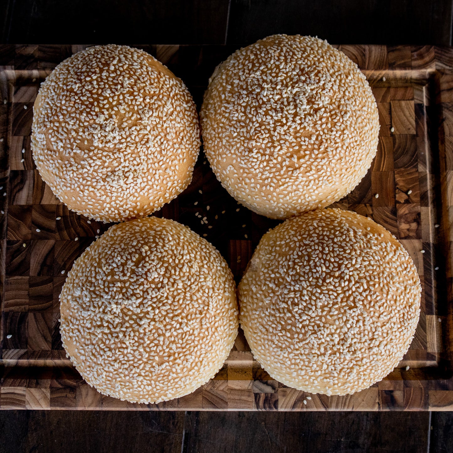 Sesame Brioche Burger Bun - 4 Pack